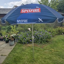 Spitfire Tilting Parasol Pub Umbrella Beer Garden Shepherd Neame READ DESCRIP 