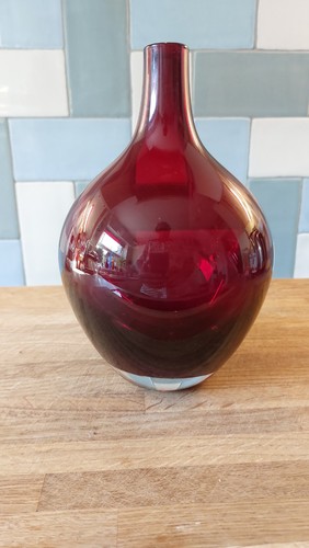 Salong mouth blown red glass - blown,