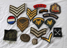 Vintage Military Cloth BADGES Patches joblot British & foreign