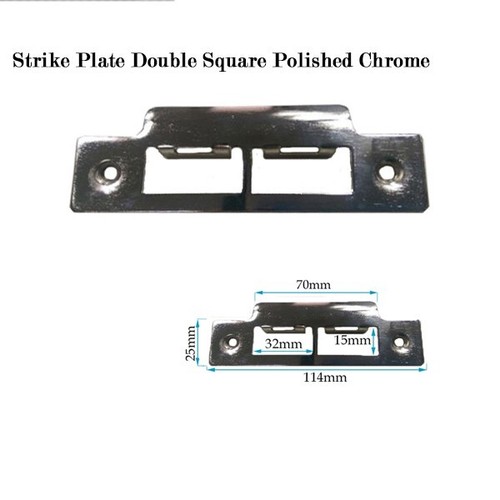 Strike plate door chrome steel - plate,