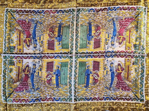 Vintage spanish dancers gold - dancers,