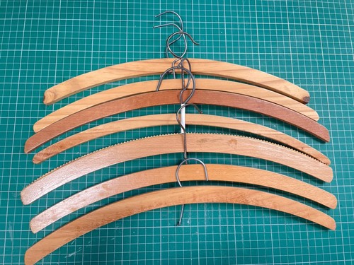 Vintage wooden coat hangers - vintage,