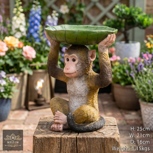 Monkey sculpture leaf - monkey,