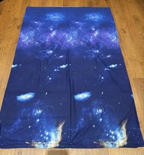 3D Galaxy Themed Single Duvet Cover Set, Purple, Reversible.