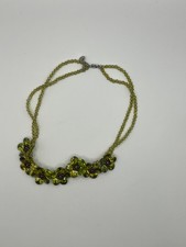 Vintage Butler and Wilson Green Crystal Flower Gardland Choker Necklace EB249