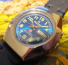 Art Deco Blue Dial 36mm 1970's