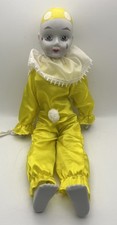 Vintage Pierrot Porcelain Clown Doll 
