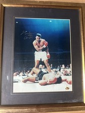 Muhammad Ali vs Sonny Liston 1965 Framed Mohammed Ali / Cassius Clay Signed