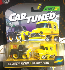 CAR TUNED Series 3 DOUBLE PACK 53 CHEVY PICKUP & 57 GMC PANEL NEW