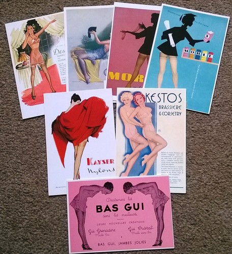 Seven modern postcards - seven,
