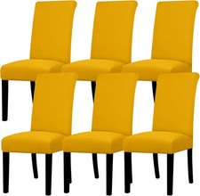 Lellen Dining Chair Covers Set of 6, Stretch Chair Covers Dining Chair Slipcover