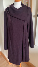  PHASE EIGHT  Burgundy Wool Blend  Long COATIGAN Cardigan Cowl Neck JACKET 16