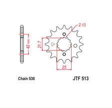 JT SPROCKET 16 TRANSMISSION