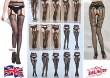 Fashion Designed Fishnet Crotchless Suspender Stockings Tights Garter Belt Socks