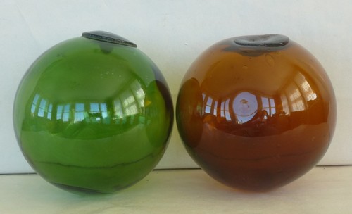 Pair vintage glass - of,
