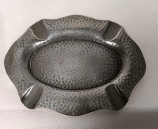 Mylady Hammered English Pewter Oval Ash Tray G. L. & Co Arts & Crafts