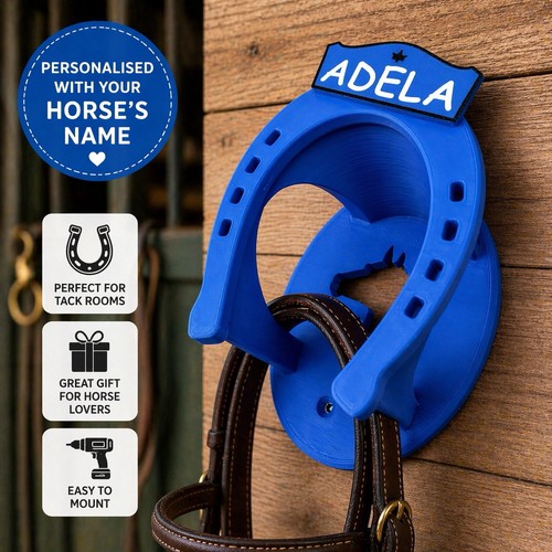 Personalised horse bridle hook - personalised,