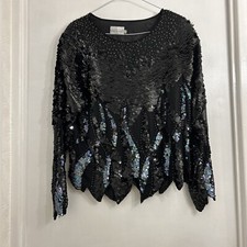 Lovely Eveningtop With Long Sleeves Size M By Feminella