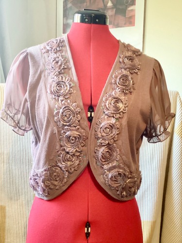 Love text bolero cardigan - text,