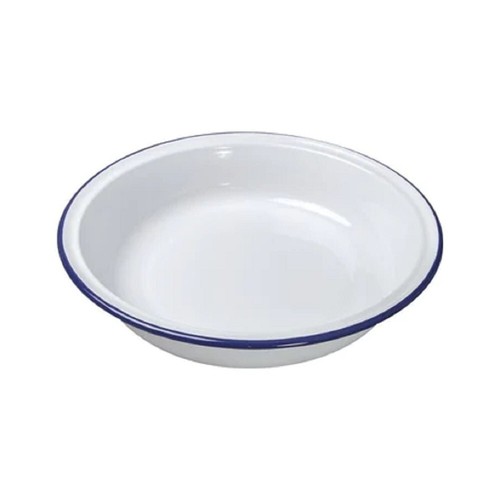 Pack round white enamel - round,