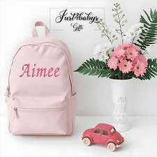 Personalised Mini Kids EMBROIDERD Backpack Girls / BOYS Name Toddler School Bag