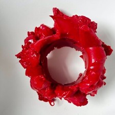Chunky Red Resin Bracelet by