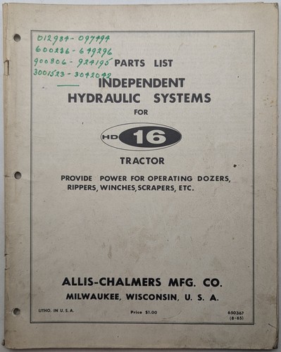 Vintage allis chalmers model - chalmers,