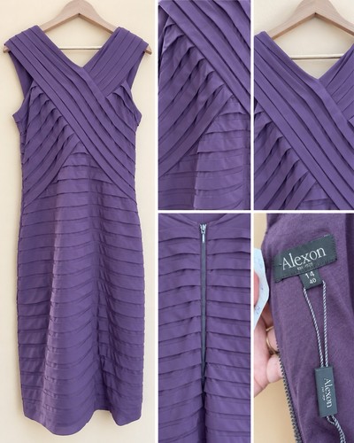 Alexon purple pleated occasion - purple,
