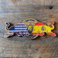 USN USS Ross Chiefs Mess United States Spain 'Red Bull' Challenge Coin