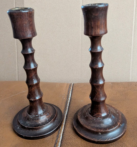 Pair vintage barley twist - pair,