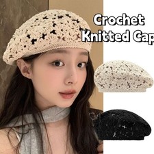 Hollowed Out Beret Crochet