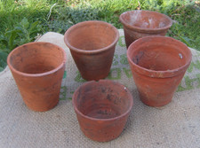 5 x Vintage Clay Terracotta