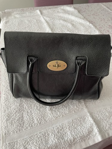 Mulberry black leather handbag - black,