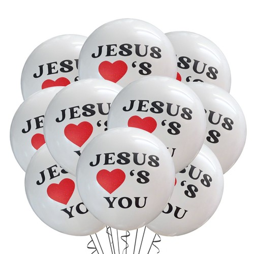 12ct jesus loves you - loves, balloon