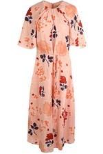 ERDEM PINK SILK MAXI DRESS UK