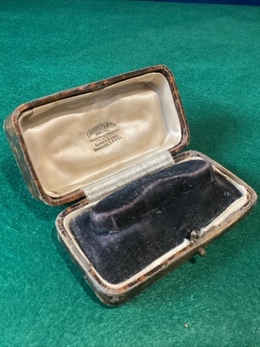 Antique wristwatch leather box - antique,