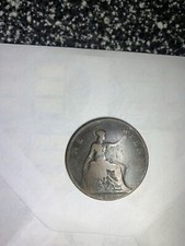 1900 Rare Victorian One Penny