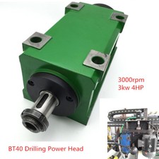 BT40 CNC Drilling Cutting Machine Tool Power Head 3000rpm 3kw 4HP Spindle Unit