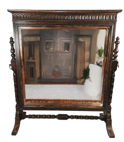 Antique victorian oak dressing - oak,