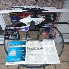 New Build KYOSHO CONCEPT 46VR RC Helicopter Futaba 6X Super Transmitter Vintage