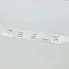 RED Black Silver Tesla Letters