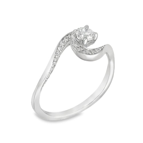 18ct white gold diamond - diamond, twist