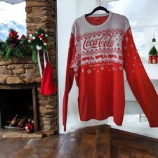 New.Coca  Cola Holidays are Coming xmas jumper sweater.size 3XL.Novelty Fugly