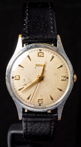 Doxa cream patina dial men - cream,