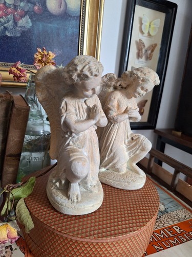 Vintage pair chalkware - vintage,