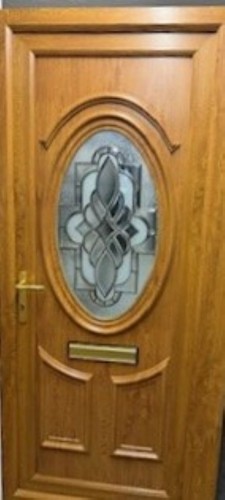 Golden oak upvc - upvc, front