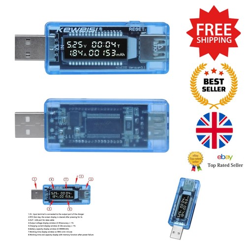 Voltage meter usb current - meter,