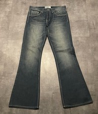 Topman Mens Flared Blue Denim