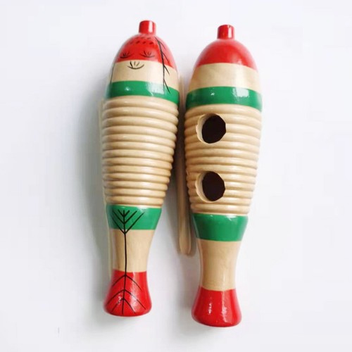 Fish shaped guiro colorful - fish,