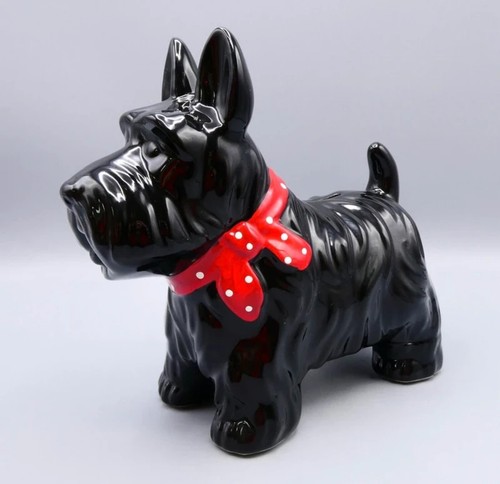 Ceramic scotty dog money - ceramic,